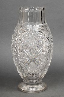 Baccarat Large Cut Colorless Crystal Vase