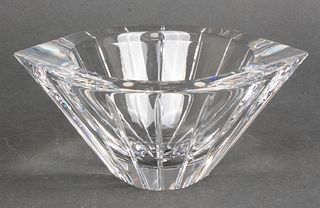 Orrefors Modern Cut Crystal Flared Bowl