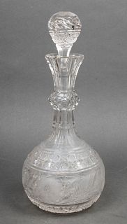 Large Continental Cut Crystal Decanter