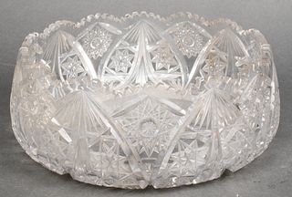 Large Cut Crystal Centerpiece Bowl
