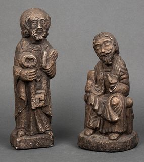 Folk Art Plaster Sculptures of Saints, 2