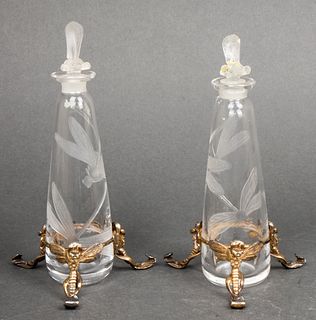 Art Nouveau Style Dragonfly Perfume Bottles, Pr