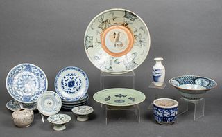 Assorted Blue & White Asian Porcelain Tableware,16