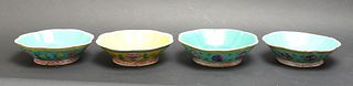 Chinese Polychrome Porcelain Bowls, 4