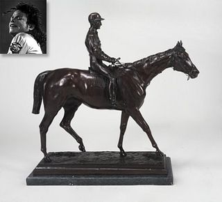 Equestrian, Bronze on Marble Stand, ex. Michael Jackson