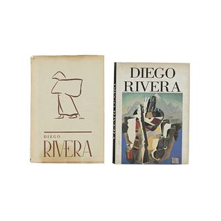 LOTE DE LIBROS SOBRE DIEGO RIVERA. a) Diego Rivera 50 Años de su Labor Artística. b) Diego Rivera. Arte y Revolución. Pzs: 2.