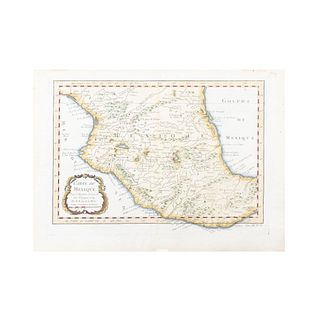 Bellin, Jacques Nicolas. Carte du Mexique. Pour l’Histoire Generale des Voyages 1754. Paris, 1754.  Mapa grabado, coloreado.