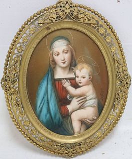 MINIATURE PORTRAIT PAINTING OF THE MADONNA