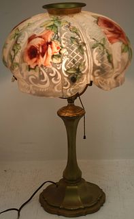 EARLY 20TH CENTURY PAIRPOINT TABLE LAMP, HAND