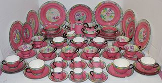 84 PIECE SHELLY CHINTZ PARTIAL DINNER SERVICE TO