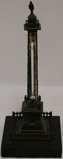 LATE 19TH CENTURY BRONZE OBELISK EMBOSSED FRENCH