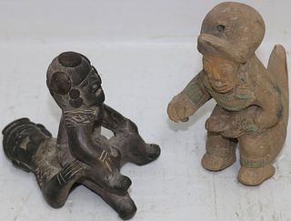 TWO-PIECE LOT CONSISTING OF MAYAN EROTIC POTTERY