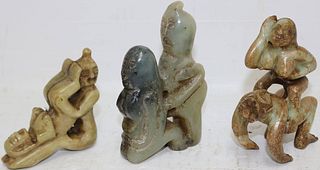 THREE JADEITE COUPLES IN THE THROES OF PASSION,