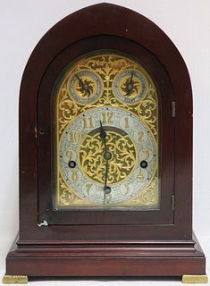 CA. 1900 MAHOGANY BRACKET CLOCK, QUALITY
