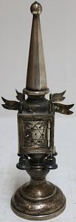 19TH CENTURY SILVER SPICE TOWER, CONTINENTAL.