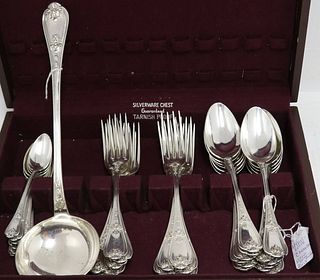 36-PIECE FRENCH STERLING SILVER FLATWARE SET