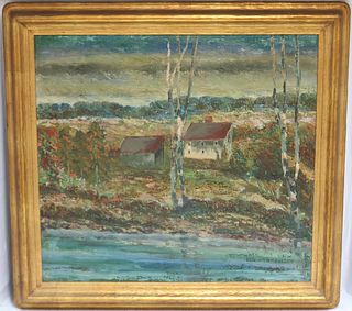 EARLY 20TH CENTURY OIL ON CANVAS DEPICTING AN