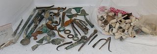LARGE COLLECTION OF ARTIFACTS RECOVERED FROM THE