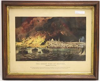 CURRIER AND IVES "THE GREAT FIRE OF BOSTON"