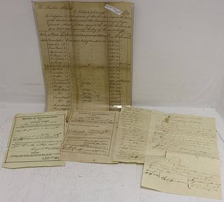 LOT OF THREE DOCUMENTS TO INCLUDE: AN 1813-14