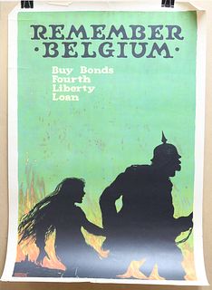 FOUR VINTAGE WORLD WAR ONE WAR POSTERS. TO