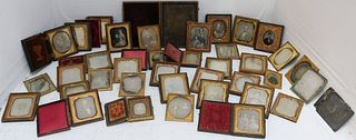 LOT OF THIRTY-SEVEN DAGUERREOTYPES. TO INCLUDE: