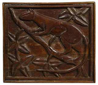 Carved Wood Relief