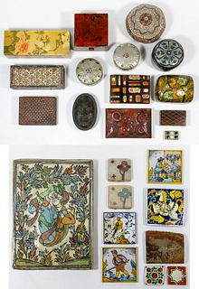 Ceramic Tile and Decorative Box Assortment