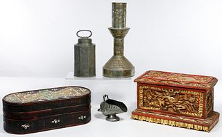 Multi-Cultural Decorative Object Assortment