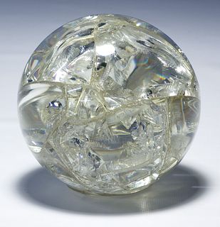 Francois Godebski (1939-1997) Fractal Resin Sphere Sculpture