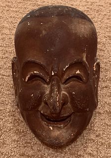 Gigaku Mask, Suikoju, 17th Century or Earlier
