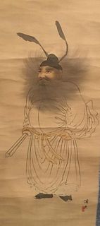 Japanese Scroll of Guan Yu, 19th Century
