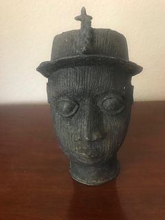 Benin Bronze Head of King Oba