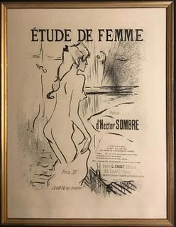 Lithograph, Etude de Femme, Henri Toulouse-Lautrec