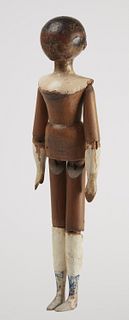 Carved Jointed Folk Art Doll