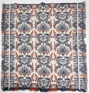 Fine 19th Century Woven Coverlet
