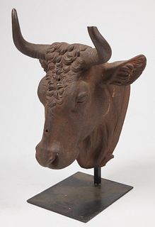 19th C. Cast Iron Steer Trade Sign
