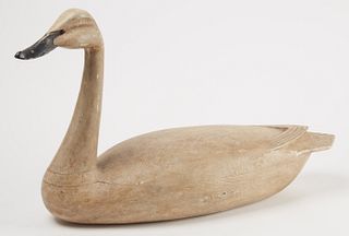 Hollow Carved Swan Decoy