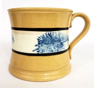 Yellow Ware Mocha Seaweed Mug
