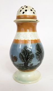 Mocha Seaweed Pepper Pot c 1820