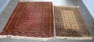 Vintage And Finely Hand Woven Rug & Runner.