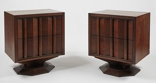 Pair Paul Evans Two Drawer End Tables