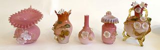 5 Art Glass Vases
