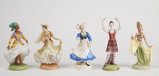 9 Royal Doulton Porcelain Dancers