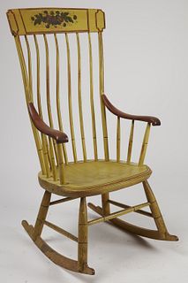 Decorated Windsor Rocking Chair