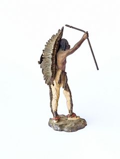 Franz Bergman Cold Painted Bronze Indian