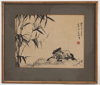 Chinese Watercolor attributed to Xu Beihong