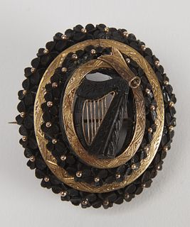 Early Gutta Percha Pin with Harp