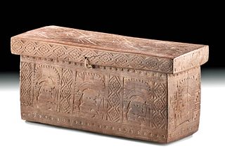 Chancay Wood Box with Lid, ex-Sotheby's