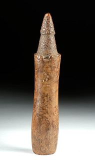 19th C. Inuit Fossilized Caribou Bone Harpoon Socket